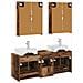 Set di mobili per il bagno 5 pcs Legno antico - Foto miniatura 8
