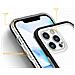 Custodia Trasparente 3in1 Per Iphone 12 Pro Max, Cover In Gel Con Cornice, Nera - Foto miniatura 2