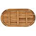 Piano del tavolo Ovale Legno di teak solido Naturale - Foto miniatura 5