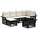 Set Divano da Giardino 7 pz Nero e Bianco Crema polyrattan - Foto miniatura 1