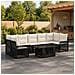 Set Divano da Giardino 8 pz Nero e Bianco Crema polyrattan - Foto miniatura 10