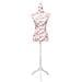 Busto Sartoriale Donna Bianco con Rose - Manichino Femminile - Foto miniatura 6