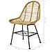 Sedie Da Pranzo Set 6 Pz In Rattan Naturale - Foto miniatura 5