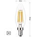 Lampadina Led Luce Calda 4w Oliva Filamento Candela In Vetro Trasparente E14 C35 - Foto miniatura 2