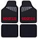 Set Spc19 Completo Tappetini Universali Auto Moquette Nero /rosso Poliestere - Foto miniatura 2