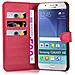 Custodia Compatibile Con Samsung Galaxy A8 2015 In Rosso Carminio - Coperchio Protettiva Con Chiusura Magnetica, Funzione Stand E Tasca Per Le Carte - Foto miniatura 3