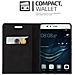 Custodia Compatibile Con Huawei P9 In Bruno Caffè - Coperchio Protettiva Con Chiusura Magnetica, Funzione Stand E Tasca Per Le Carte - Foto miniatura 7