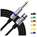 3m (10ft) Xlr Femmina A 14 Di Pollice Jack Cavo Microfono Con Intercambiabili Colorate Loops - Foto miniatura 1