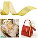 Organza Gift Wrap Nastro 44 M Oro E Il Nastro Dargento Per Il Natale Regalo Di Ringraziamento Del Mestiere - 2 Rotolo X 22m - Foto miniatura 3