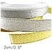 Organza Gift Wrap Nastro 44 M Oro E Il Nastro Dargento Per Il Natale Regalo Di Ringraziamento Del Mestiere - 2 Rotolo X 22m - Foto miniatura 2