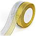 Organza Gift Wrap Nastro 44 M Oro E Il Nastro Dargento Per Il Natale Regalo Di Ringraziamento Del Mestiere - 2 Rotolo X 22m - Foto miniatura 1