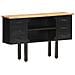 Credenza 110x30x65 Cm In Massello Di Mango Grezzo E Acciaio - Foto miniatura 8
