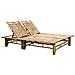 Lettino Prendisole Doppio con Cuscini in Bambù - Foto miniatura 2