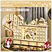 Calendario Dell'avvento In Legno Con 24 Cassetti Decorazione Con Villaggio Di Natale E Luci, 44x10x37cm - Legno - Foto miniatura 6