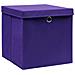 Contenitori con Coperchi 4 pz 28x28x28 cm Viola - Foto miniatura 2