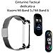Cinturino 686 Originale Magnetic Steel Per Xiaomi Mi Band 5 - 6 Silver - Foto miniatura 2