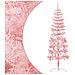 Albero Natale Artificiale Sottile A Metà E Supporto Rosa 120 Cm - Foto miniatura 1