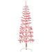 Albero Natale Artificiale Sottile A Metà E Supporto Rosa 120 Cm - Foto miniatura 4