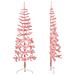 Albero Natale Artificiale Sottile A Metà E Supporto Rosa 120 Cm - Foto miniatura 5