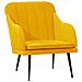 Poltrona Gialla 63x76x80 Cm Velluto - Foto miniatura 2