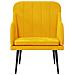 Poltrona Gialla 63x76x80 Cm Velluto - Foto miniatura 3