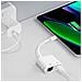 Adattatore Usb-c A Ethernet + Usb-c Carica E Connessione Internet Stabile Bianco - Foto miniatura 3