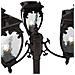 Lampada Da Terra Classica Da Esterno Alluminio Bronzo 3 Luci E27 60w Ip44 - Foto miniatura 2