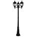 Lampada Da Terra Classica Da Esterno Alluminio Bronzo 3 Luci E27 60w Ip44 - Foto miniatura 1