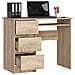 Scrivania per computer A6 sinistro, 3 cassetti, 90x50x77 cm, Colore Sonoma Quercia - Foto miniatura 2