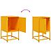 Comodini 2 Pz Giallo Senape 36x39x60,5 Cm In Acciaio - Foto miniatura 3