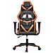 Sedia da Gaming Massaggiante Nero e Arancione in Similpelle - Foto miniatura 5