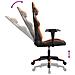Sedia da Gaming Massaggiante Nero e Arancione in Similpelle - Foto miniatura 8