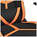 Sedia da Gaming Massaggiante Nero e Arancione in Similpelle - Foto miniatura 10