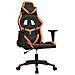 Sedia da Gaming Massaggiante Nero e Arancione in Similpelle - Foto miniatura 1