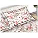 Completo Lenzuola Matrimoniale 100% Cotone Made Italy Disegno Leaves Cn Matrimoniale Rosa - Foto miniatura 3