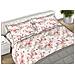 Completo Lenzuola Matrimoniale 100% Cotone Made Italy Disegno Leaves Cn Matrimoniale Rosa - Foto miniatura 1