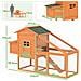 Pollaio da Giardino per 1-2 Galline con Area per Cova, Casetta e Spazio Aperto, in Legno e Metallo, 179x67x115 cm - Foto miniatura 5