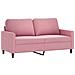 Set Di Divani 3 Pz Con Cuscini Rosa In Velluto - Foto miniatura 3