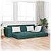 Divano Letto Pavimento 2-in-1 Verde Scuro 245x150x60.5 cm Tessuto - Foto miniatura 2