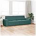 Divano Letto Pavimento 2-in-1 Verde Scuro 245x150x60.5 cm Tessuto - Foto miniatura 3