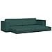 Divano Letto Pavimento 2-in-1 Verde Scuro 245x150x60.5 cm Tessuto - Foto miniatura 4