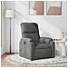 Poltrona Reclinabile Massaggio Grigio Scuro Tessuto Microfibra - Foto miniatura 2