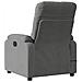 Poltrona Reclinabile Massaggio Grigio Scuro Tessuto Microfibra - Foto miniatura 5