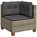 Set Divani da Giardino 11 pz con Cuscini in Polyrattan Grigio - Foto miniatura 3