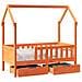 Giroletto per Bambini con Cassetti 80x170cm Legno Massello Pino - Foto miniatura 1