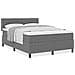 Letto con Rete a Doghe e Materasso Grigio 160x200 cm Tessuto di Corduroy - Foto miniatura 4