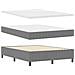 Letto con Rete a Doghe e Materasso Grigio 160x200 cm Tessuto di Corduroy - Foto miniatura 6