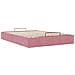 Struttura Letto Pouf senza Materasso Rosa 140x190 cm in Velluto - Foto miniatura 6