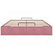 Struttura Letto Pouf senza Materasso Rosa 140x190 cm in Velluto - Foto miniatura 7