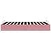Struttura Letto Pouf senza Materasso Rosa 140x190 cm in Velluto - Foto miniatura 8